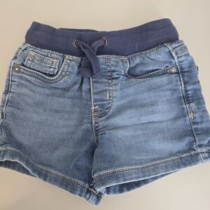 OshKosh B'gosh Light Blue Denim Shorts with Navy Waistband